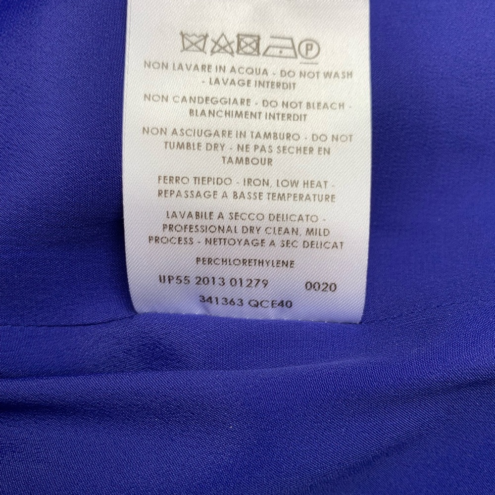 Alexander McQueen Royal,Cobalt Blue V-Neck A-Line Mini Dress Sz 44 US 8 Medium - Picture 14 of 15